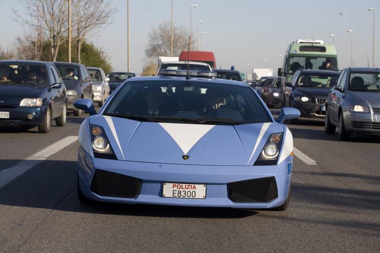 Gallardo della Polizia - traffico