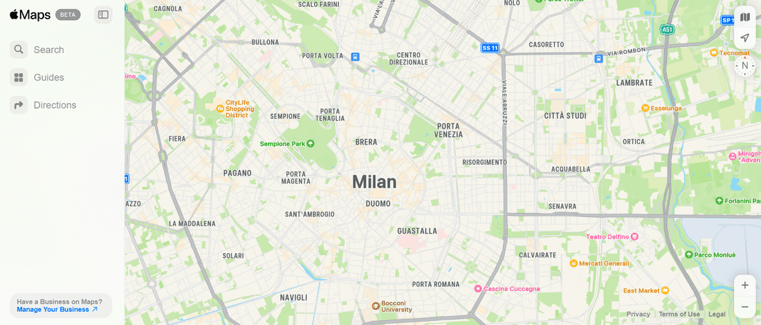 mappe apple su browser italia